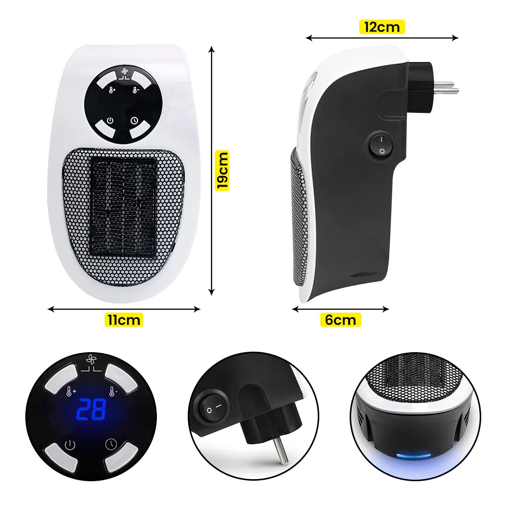 CALEFACTOR ELÉCTRICO PORTATIL CON CONTROL REMOTO